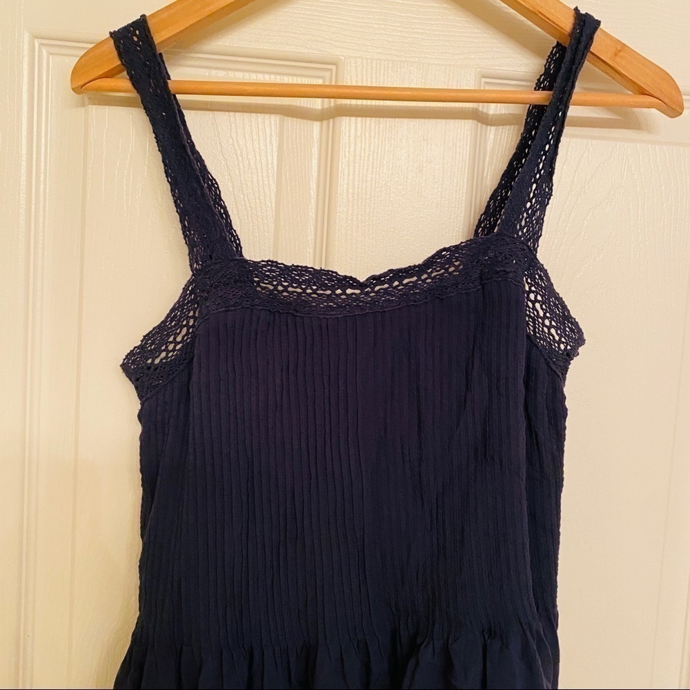 WILFRED Navy Blue Lace Trim Dress - Picture 6 of 7